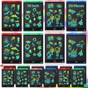 lot 20824 image: 20 Pcs LCD Writing Tablet for Kids 10 Inch Electronic Doodle Board Colorful Screen Doodle Board Erasable Pad Drawing Pad for Kids Toddler 6 Years Old Educational Learning Toy (Black Screen)