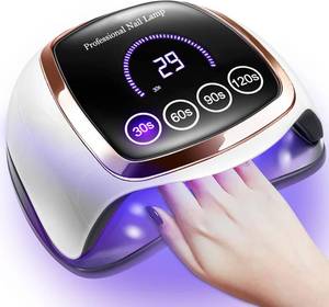 lot 20835 image: Gugusure UV LED Nail Lamp, Upgrade 180W Nail Dryer for Gel Polish with LCD Display, Auto Sensor and 4 Timer Settings, Professional Curing Lamp Light with 42 Beads for Salon and Home
