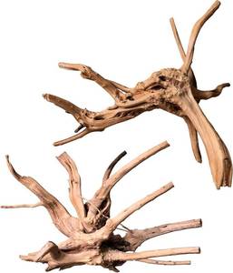 lot 20899 image: majoywoo Natural Large Driftwood for Aquarium Decor Reptile Decor, Assorted Spider Wood Branch 11-14 2 Pcs, Fish Tank Decoration