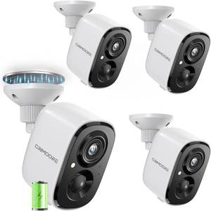 4 Pack 2.5K Security Camera Wireless Outdoor, 2.4G WiFi Battery Powered Outdoor Camera, Magnetic Mount Cameras for Home Security, Color Night Vision, Spotlight, Siren Alarm, 2-Way Talk - Retail: $107.99