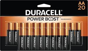 lot 20935 image: Duracell Coppertop AA Batteries with Power Boost Ingredients, 20 Count (Pack of 1) Double A Battery with Long-lasting Power, Alkaline AA Battery for Household and Office Devices