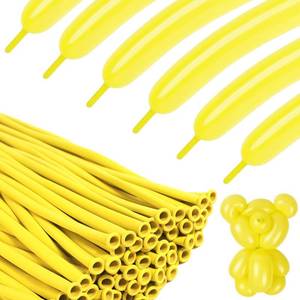 lot 21215 image: Yellow 260 Balloons - 100Pcs Long Balloons for Tying Balloon Arch, Twisting Balloon for Animal Modeling & Birthday Party Decorations