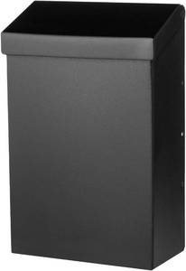 lot 21222 image: Architectural Mailboxes Modern Heritage  Vertical Wall-Mounted Mailbox for Outside, Rust-Resistant Galvanized Steel Metal Small Mail Box, Black Modern Wall Mailbox