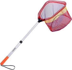 lot 21225 image: PLUSINNO Kids Fishing Net, Telescopic Lightweight Landing Net with Aluminum Pole Handle and Nylon Mesh, Catch and Release Butterfly Net for Kids Youth Outdoor