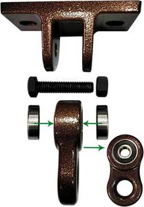 lot 21227 image: ABUSA Heavy Duty Bronze Swing Hangers Screws Bolts Included Over 5000 lb Capacity Playground Porch Yoga Seat Trapeze Wooden Sets Indoor Outdoor (2 Pack)