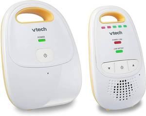 lot 21234 image: VTech Audio Baby Monitor   No Static DECT 6.0, No WiFi, Hack-Proof  8Hr Battery, Belt Clip, 1000ft Range, 5-Level Sound Indicator  DM111