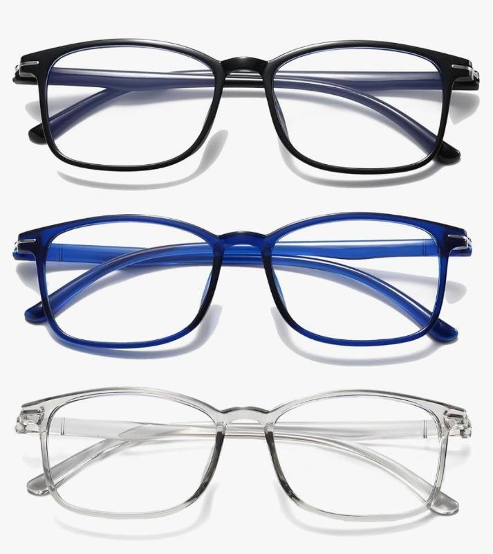 lot 63069 image: Reading Glasses for Women Men, 3 Pairs Durable Blue Light Blocking Anti EyestrainGlare Computer Readers - Retail $8