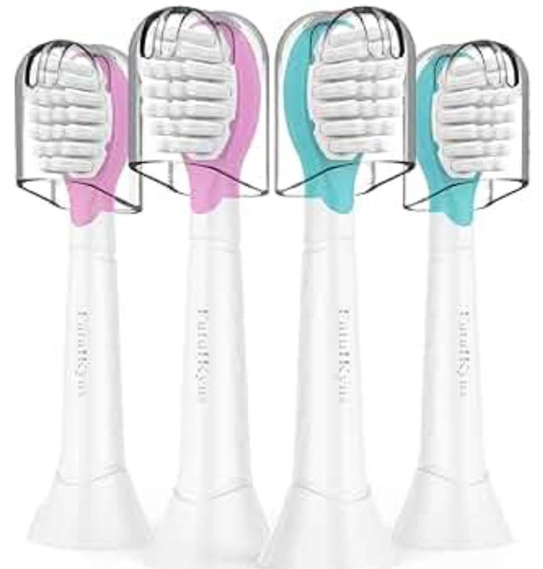 lot 63038 image: Kids Replacement Heads for Philips Sonicare Electric Toothbrush 4 Pack - Retail $8