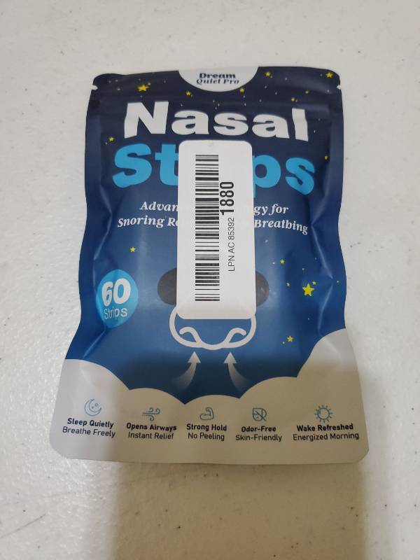 lot 63094 image: Nasal Strips for Better Breathing - 60 Count Package - Retail $15