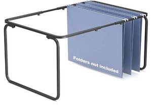 lot 17141 image: Hanging File Folder Frame, LegalLetter Size, Adjustable Length 16-25 inches,12.598 W 9.45 H, Hanging Folders Holder for Desktop Organizer and Metal Rail in Filing Cabinet Drawer,1 Set - Retail $19