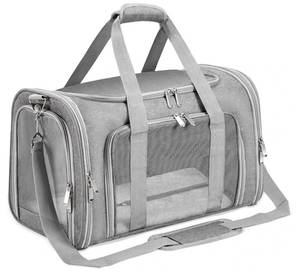 lot 17149 image: CatDogPet Carrier, Collapsible Pets Travel Carriers for Big CatsSmall Dogs with Shoulder Strap & Removable Mat, Mesh Puppy Carry Bag - Retail $20