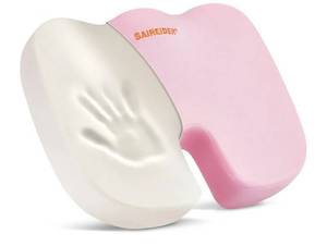 lot 17151 image: Office Chair Cushion, Car Seat Cushion, Memory Foam Coccyx Cushion Pads for Tailbone Pain, Sciatica Relief Pillow, Correct Sitting Posture - Retail $18