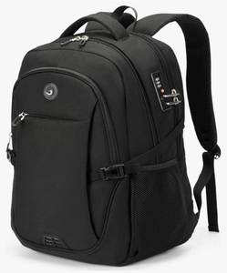 lot 17163 image: Anti Theft Laptop Backpack Travel Backpacks with Combination Lock for Women Men College Backpack Computer Bag Fits 17 Inch Laptop - Retail $29