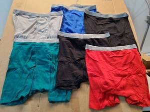 lot 17171 image: Hanes Mens Underwear XL Green Gray Red Blue 2 Black - Retail $18