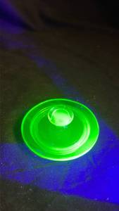 Green Uranium Glass Canister with Lid