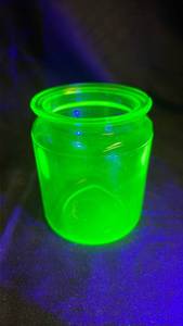 Green Uranium Glass Canister with Lid