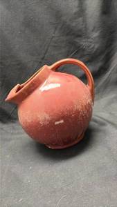 lot 834 image: Red Ceramic Pitcher with Handle