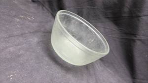 lot 851 image: Clear Glass Mixing Bowl with Anchor Hocking Markings - Lead Glow
