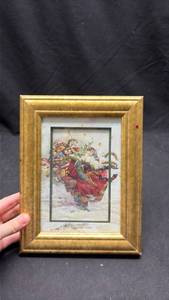 lot 863 image: Windswept Santa Framed Christmas Print with Holographic Effects