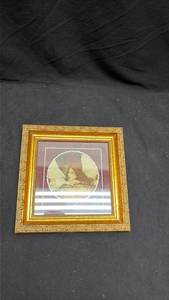 lot 864 image: Angel Portrait in Ornate Gold Frame
