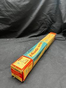 lot 1003 image: Vintage Kordite Extra Heavy Clear Plastic Wrap Box 45ft x 18in with Free Tape Offer