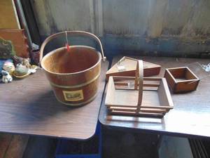 lot 3251 image: Wooden BucketBasket and More