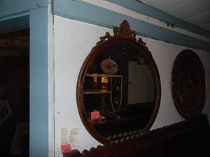 lot 3366 image: Round Framed Mirror