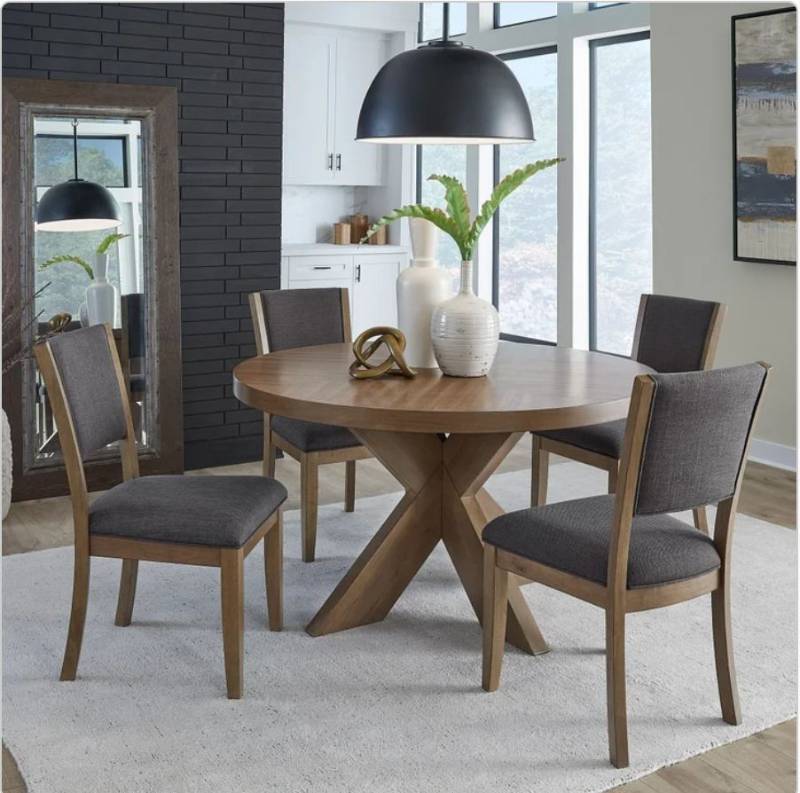 lot 10005 image: Zealand 5 pc dining table set - Retail $799