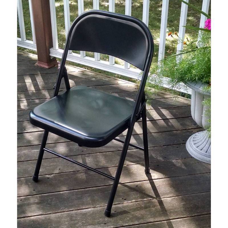 lot 20578 image: 2pk Peakform Vinyl Padded Chair Black - Retail $60