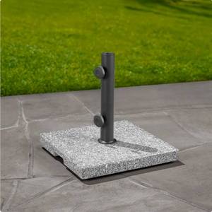 lot 20667 image: Sunvilla Granite Patio Umbrella Base with Steel Pole Sleeve - Retail $80