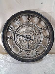 lot 14 image: Sterling & Noble No. 9 Skeleton Gear Wall Clock