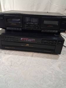 lot 81 image: Sony Dual Cassette Deck and 5-Disc CD Player Set
