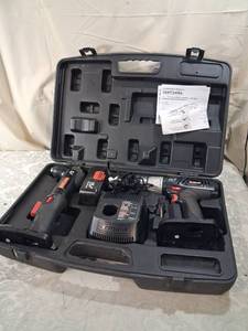 lot 89 image: Craftsman 19.2V Cordless Drill Driver Two-Tool Set with Case