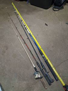 lot 96 image: Fishing Rod and Reel Lot - Mixed Spinning and Casting Combo Set