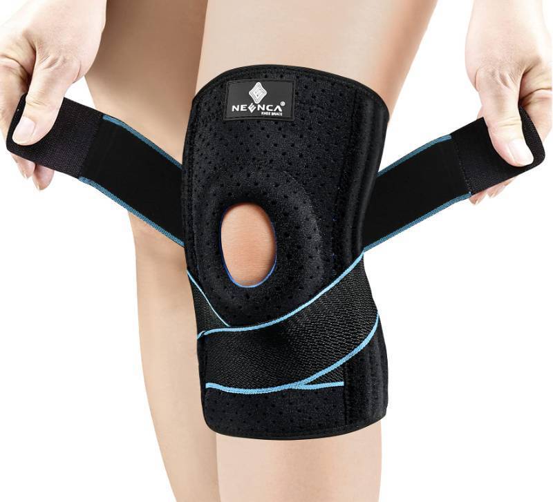 lot 2009 image: NEENCA Knee Brace for Knee Pain, Adjustable Knee Support with Patella Gel Pad &amp Side Spring Stabilizers, Knee Wrap for Arthritis, Meniscus Tear, ACL, Knee Pain Relief, Runner, Sport - FSAHSA Approved