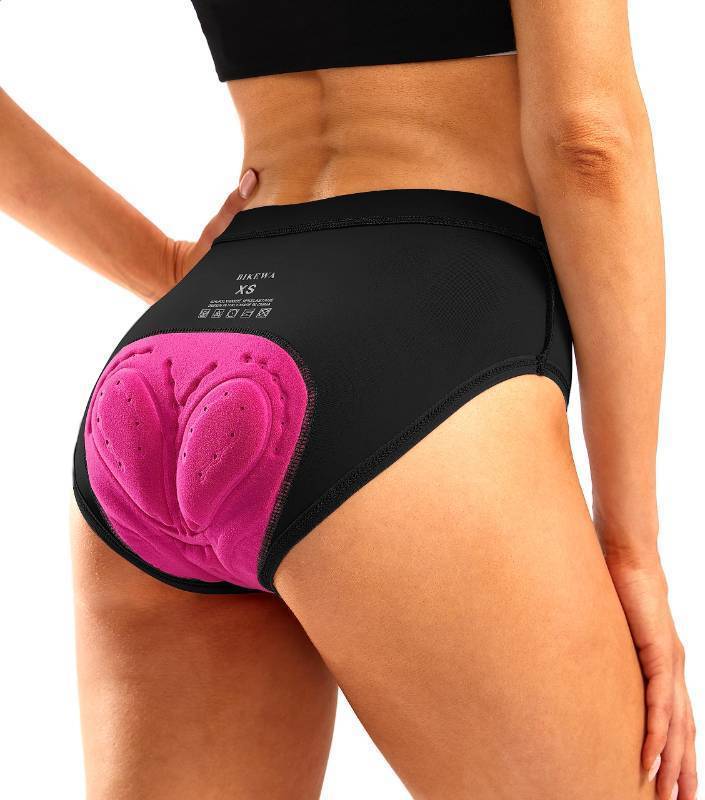 lot 2131 image: Womens 4D Padded Bike Underwear Cycling Bicycle Shorts Mountain Biking Riding Briefs Biker Cycle Spin Undershorts Padding Motorcycle Gear for WomenBlack,S&nbsp
