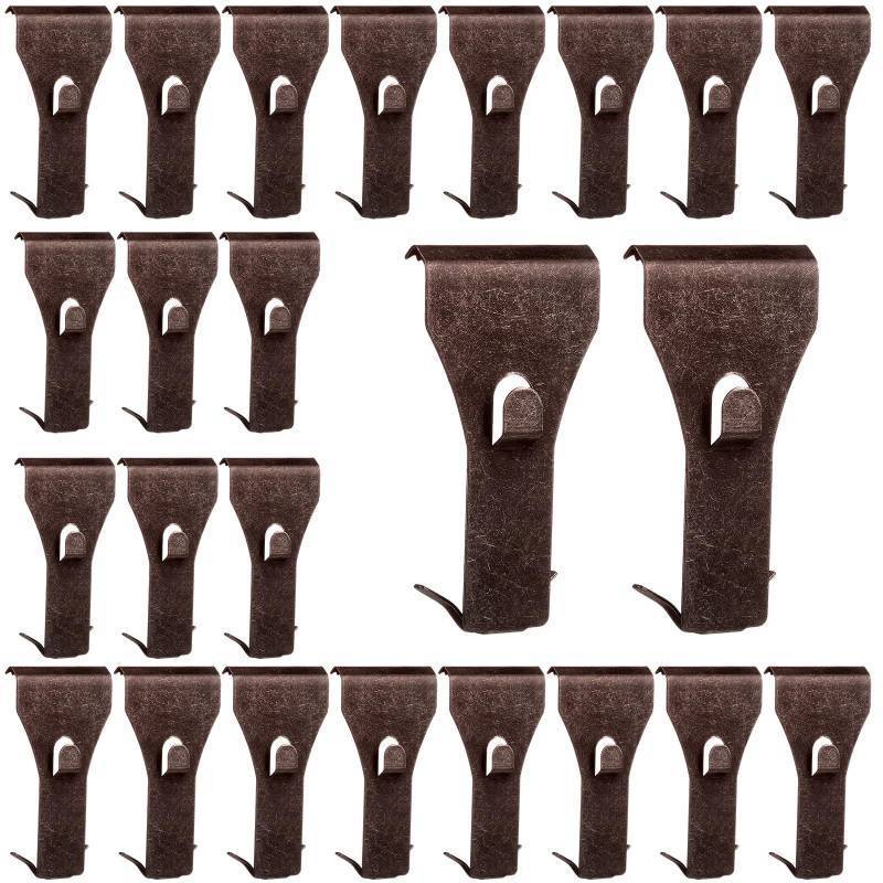 lot 2026 image: Ripeng 16 Pieces Brick Wall Clips and Hooks for Hanging Outdoors No Drill, Brick Hangers Fit 2-14 to 2-38 Inch Hooks to Hang Wall Decor, Pictures, Christmas Decorations Hangers (Copper Red) Retail $17.49