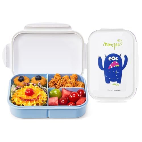 lot 2018 image: MISS BIG Bento Box - Leakproof Kids Lunch Box, No BPAs & Dyes, MicrowaveDishwasherSafe (1150ml Blue) Retail $12.49