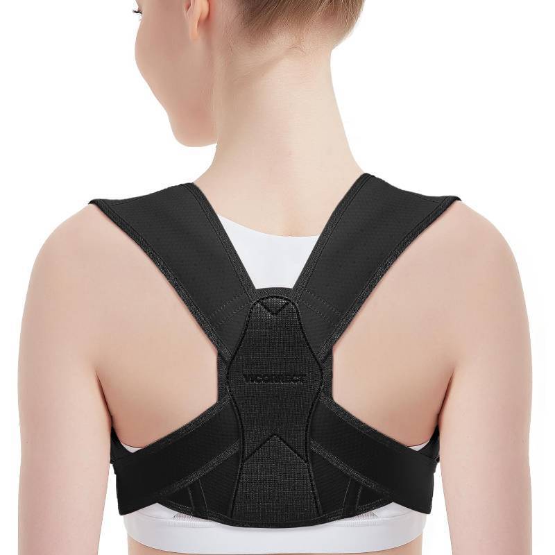 lot 2125 image: Posture Corrector for Women and Men, Adjustable Upper Back Brace for Clavicle Support and Providing Pain Relief from Neck, Shoulder, and Upper Back (Black, LargeXLarge)