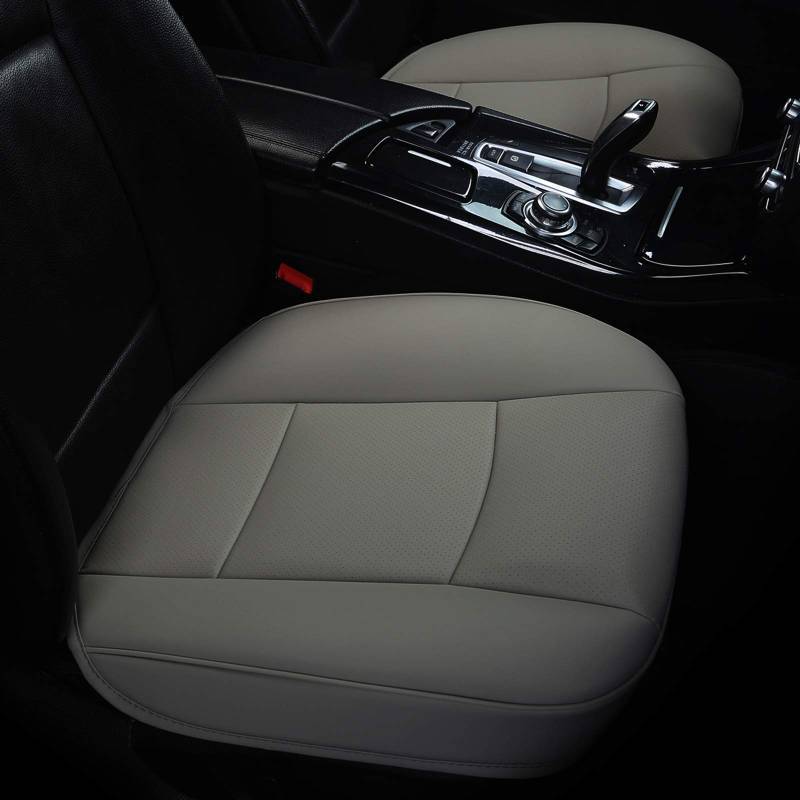 lot 2067 image: EDEALYN Car Interior PU Leather Car Seat Cover Protector Front Car Seat Cover,Single Seat Cover (Width 20.8�deep 21�Thick 0.2 inch) (Gray) Taupe Retail $23.49