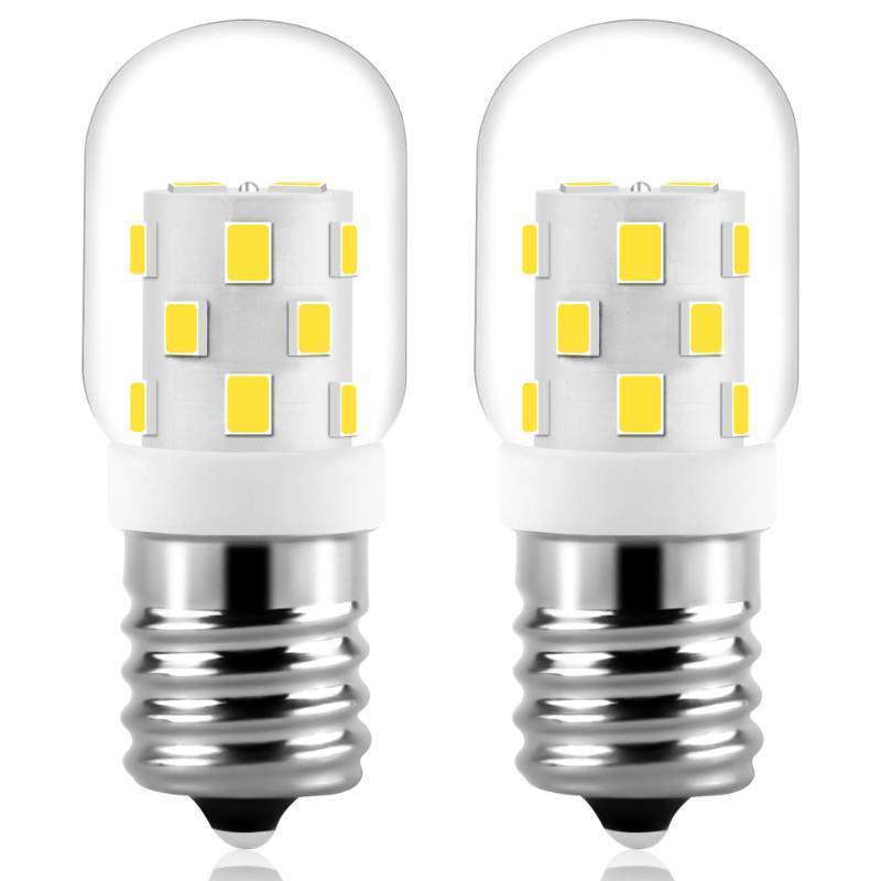 lot 2065 image: AMI PARTS E17 LED Light Bulb 3W 380LM 6000K Daylight White, 8206232A 40 Watt Appliance Bulb Incandescent Equivalent,for Microwave Light Bulbs Under Hood Refrigerators Oven (2 Packs Cool White) Retail $12.49