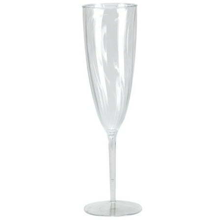 lot 2063 image: Lillian Dinnerware Plastic Champagne Flute Clear 6 Oz 8 Ct Retail $14.99