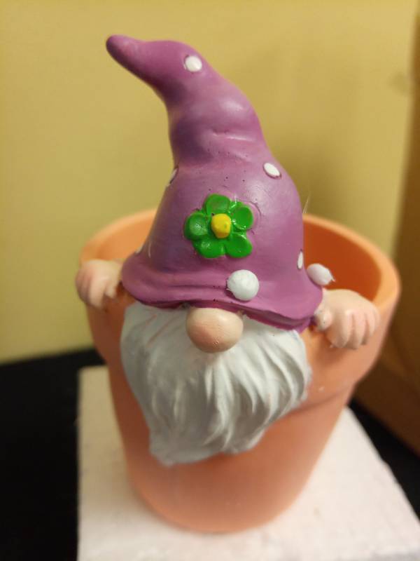 lot 2073 image: Newman House Studio Flower-Pot Spring-Gnomes Easter Decorations Cactus-Succulents - Unique Garden Pots Easter Decorative Green Planter with Drainage Hole for Home Farmhouse Decor 3 x 3.25 x 4.5 inch Retail $14.95