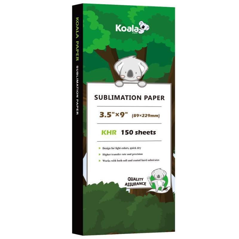 lot 2079 image: Koala Sublimation Paper 150 Sheets 3.5x9 Inches for Heat Transfer DIY Gift Compatible with Inkjet Sublimation Printer 105gsm Retail $12.49