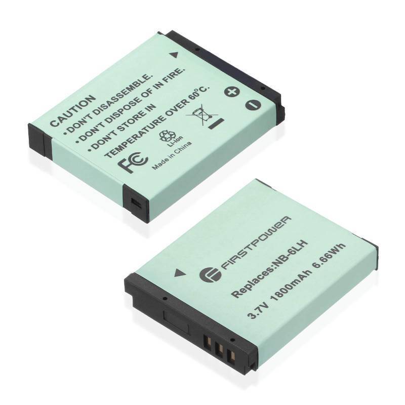 lot 2087 image: FirstPower 2-Pack NB-6LH  NB-6L Batteries for Powershot S120, SX510 HS, SX280 HS, SX500 is, SX700, D20, S90, D30, ELPH 500, SX270, SX240, SX520 Cameras Retail $16.24