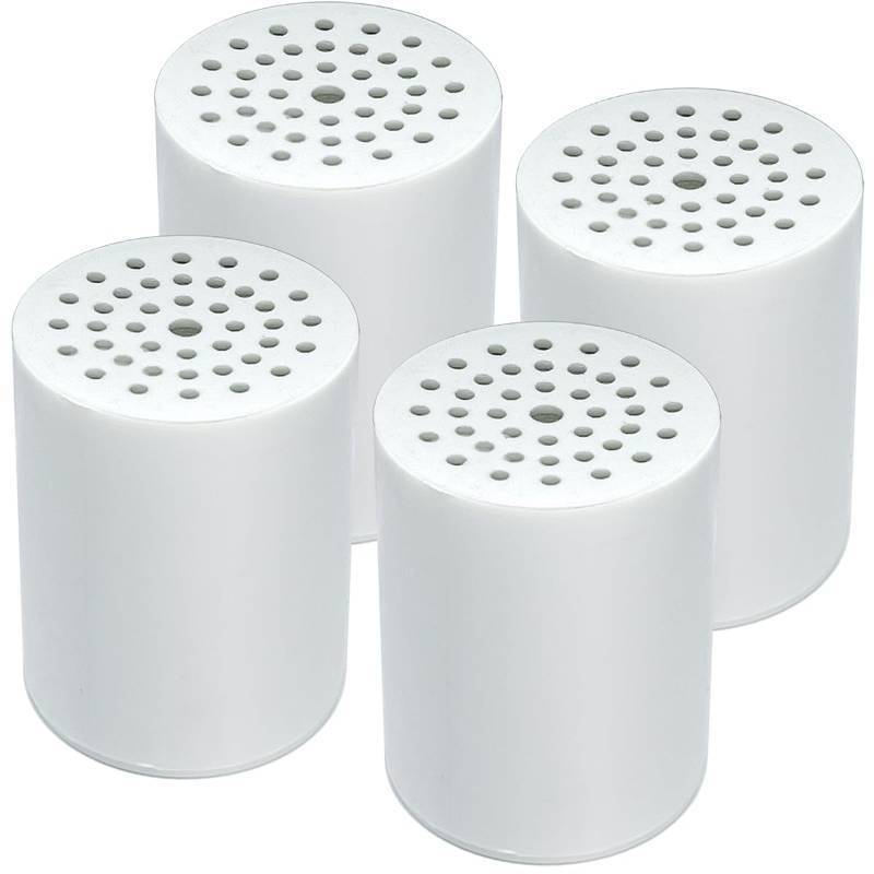 lot 2095 image: 4 Pack 15 Stage Shower Filter Replacement Cartridge, Shower Filter For Hard Water, Universally Compatible With Any Similar Design, Shower Water Softener with High Output - Retail $31