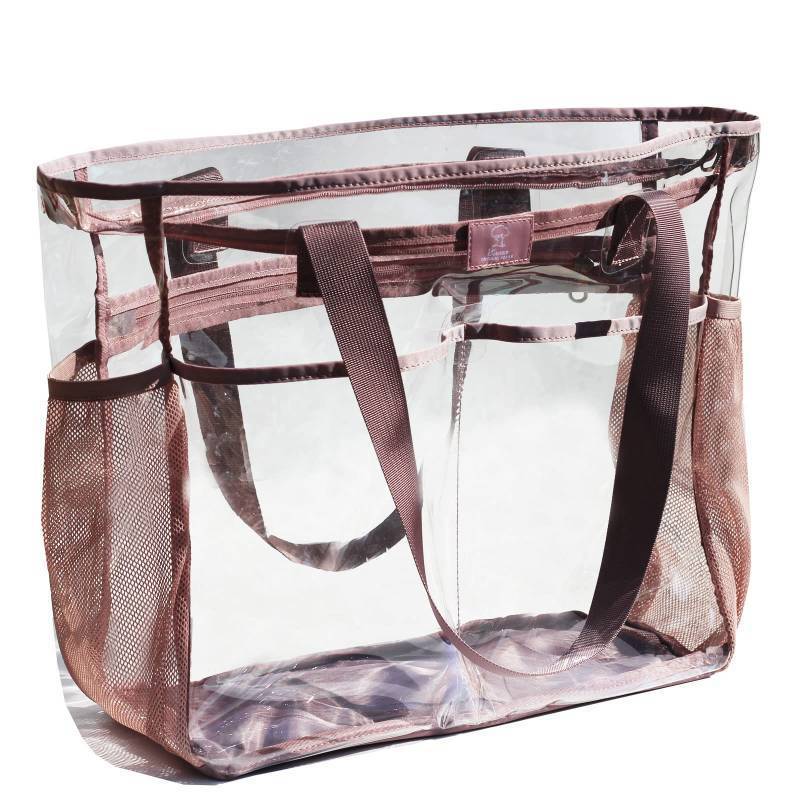 lot 2198 image: ESVAN Clear Tote bags Stadium Approved Security Travel Gym See Through Bags for Work Sports Concerts Travel Beach - Retail $26
