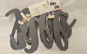 lot 105 image: Mr &amp Mrs Chalkboard Hanging Sign Set&nbsp