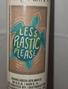 lot 123 image: Less Plastic Please Sea Turtle Wall Poster&nbsp
