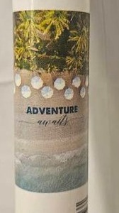 lot 130 image: Adventure Awaits Tropical Beach Wall Poster&nbsp